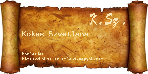 Kokas Szvetlana névjegykártya